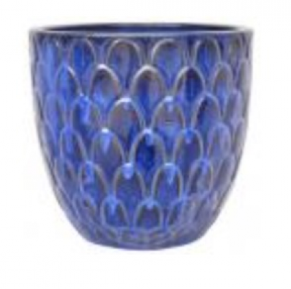 Scallop Planter � Light Blue � 11"