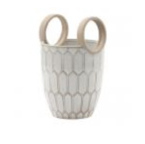Geometric Handled Planter � 5" W