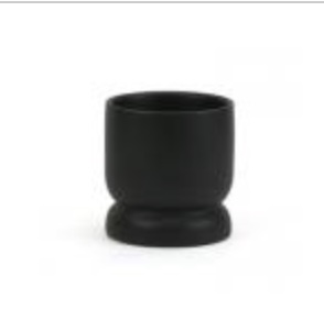 Pedestal Planter � Black � 4"