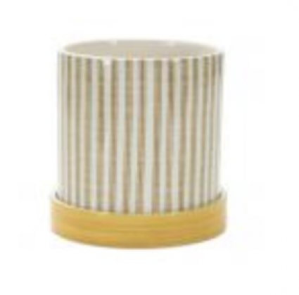 Ticking Stripe Ceramic Pot � 5.25"