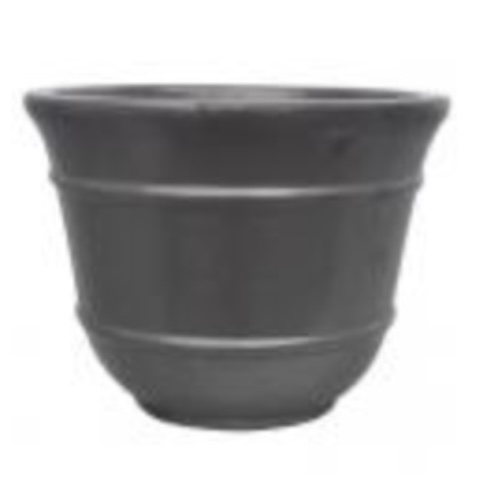 Lined Round Planter � Black � 7.1"