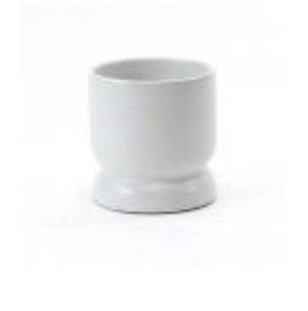 Modern Pedestal Bowl � White � 4"