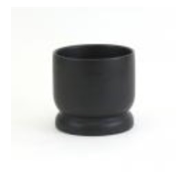 Modern Pedestal Bowl � Black � 5.3"