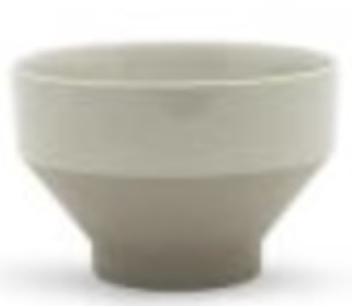 Tapered Grey Bowl � 6" D x 4" H