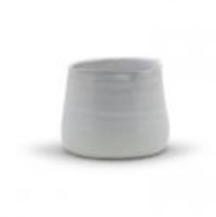 White Bowl Planter � 7" x 5" H