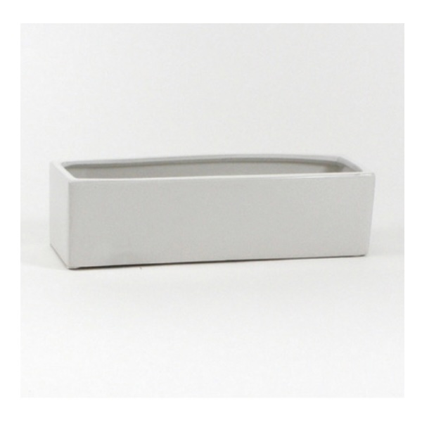 Long Flat Rectangular Planter � White
