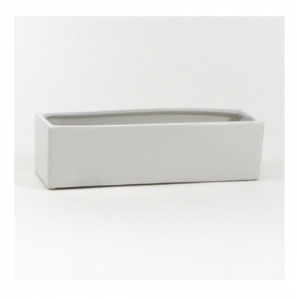 Long Flat Rectangular Planter � White
