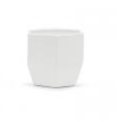 Geometric White Pot � Large � 6.3" D