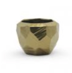 Geometric Gold Pot � Medium � 5" D