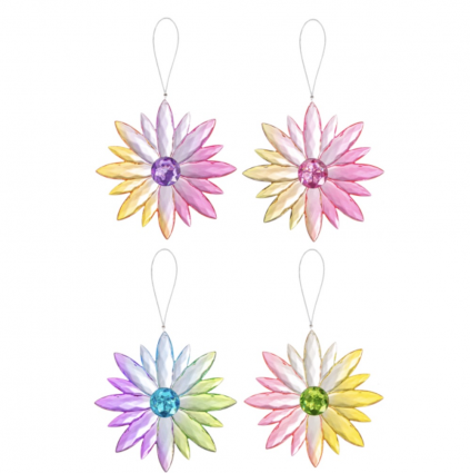 Multi-Colored Vivid Flower Charm (Sold Separately)
