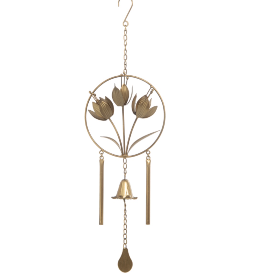 Gold Tulip Wind Chime 27.5" 