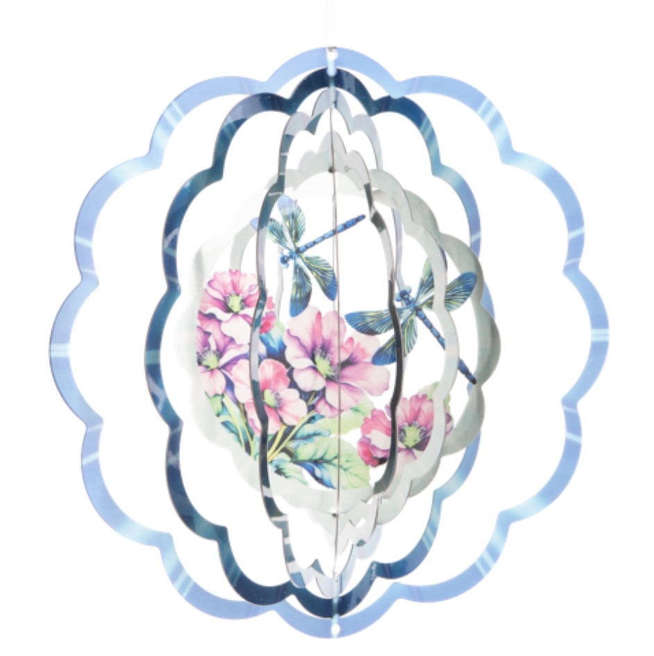Dragonflies Wind Spinner Ornament 10"
