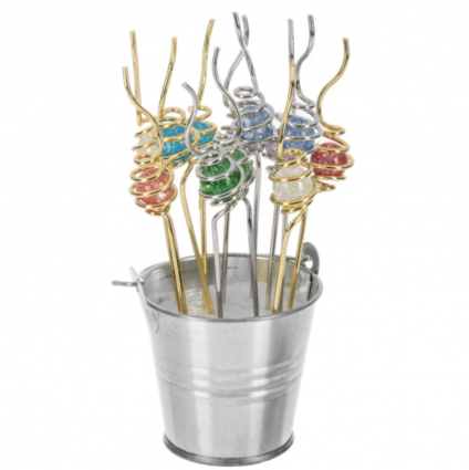 Spiral Stone Plant Pick (Sold Separately) 4.75"