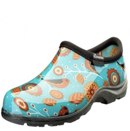 Birds Turquoise Slogger Garden Shoe � Size 7