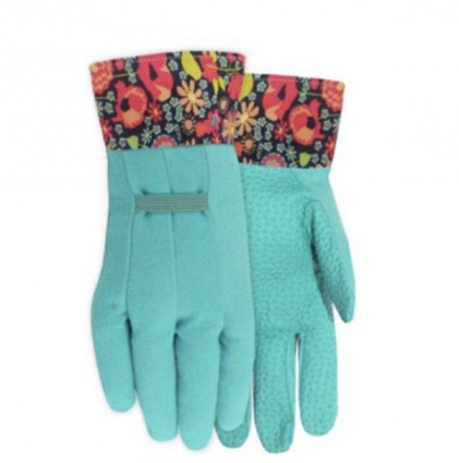 Printed Canvas Work Gloves with Large Dots
