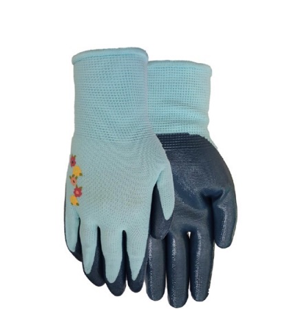 Ladies Nitrile Dipped Garden Gloves � Medium