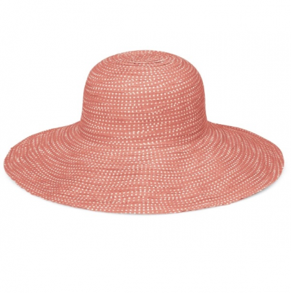 Wallaroo Women's Scrunchie Hat � Coral with Dots