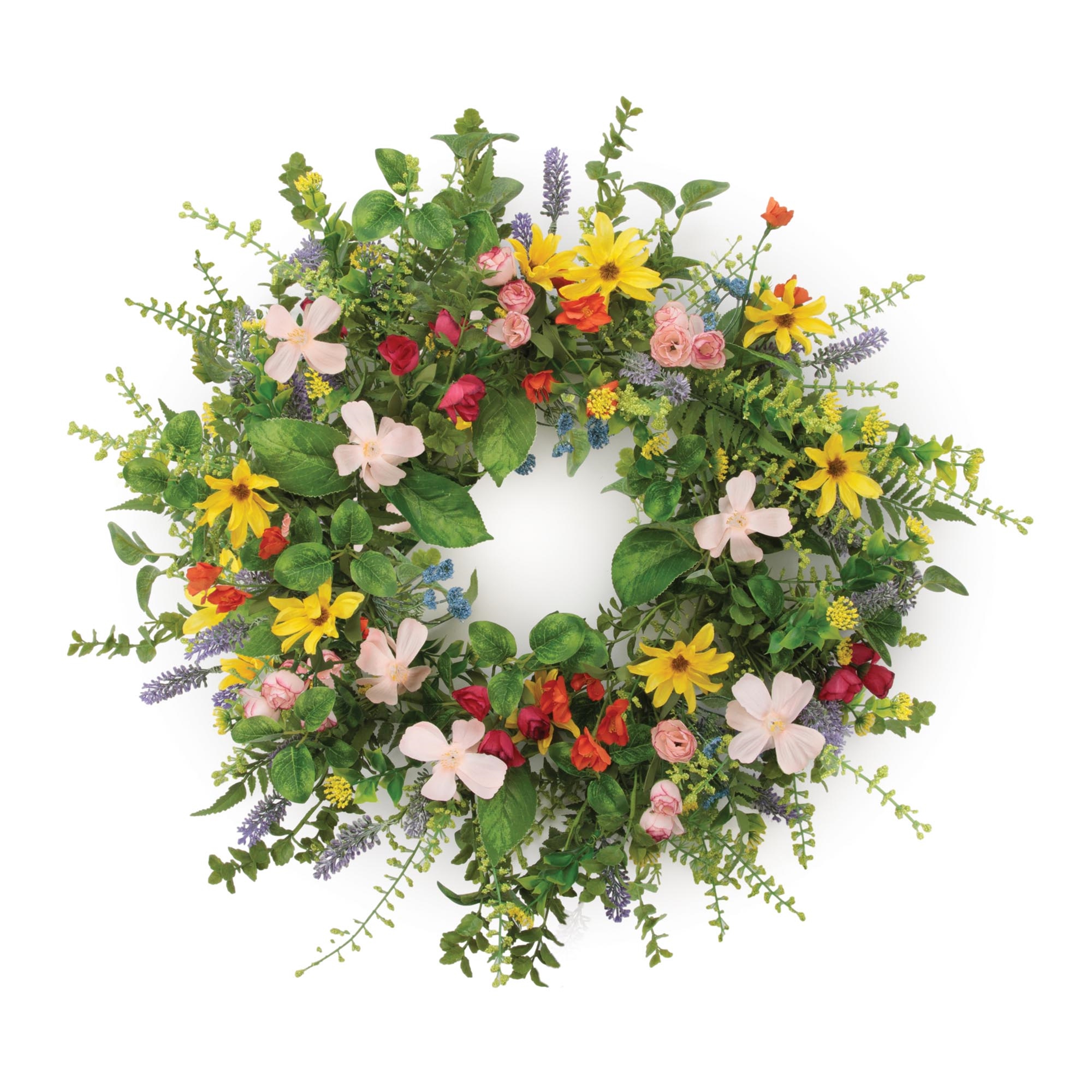 Mixed Floral Wreath  24" 