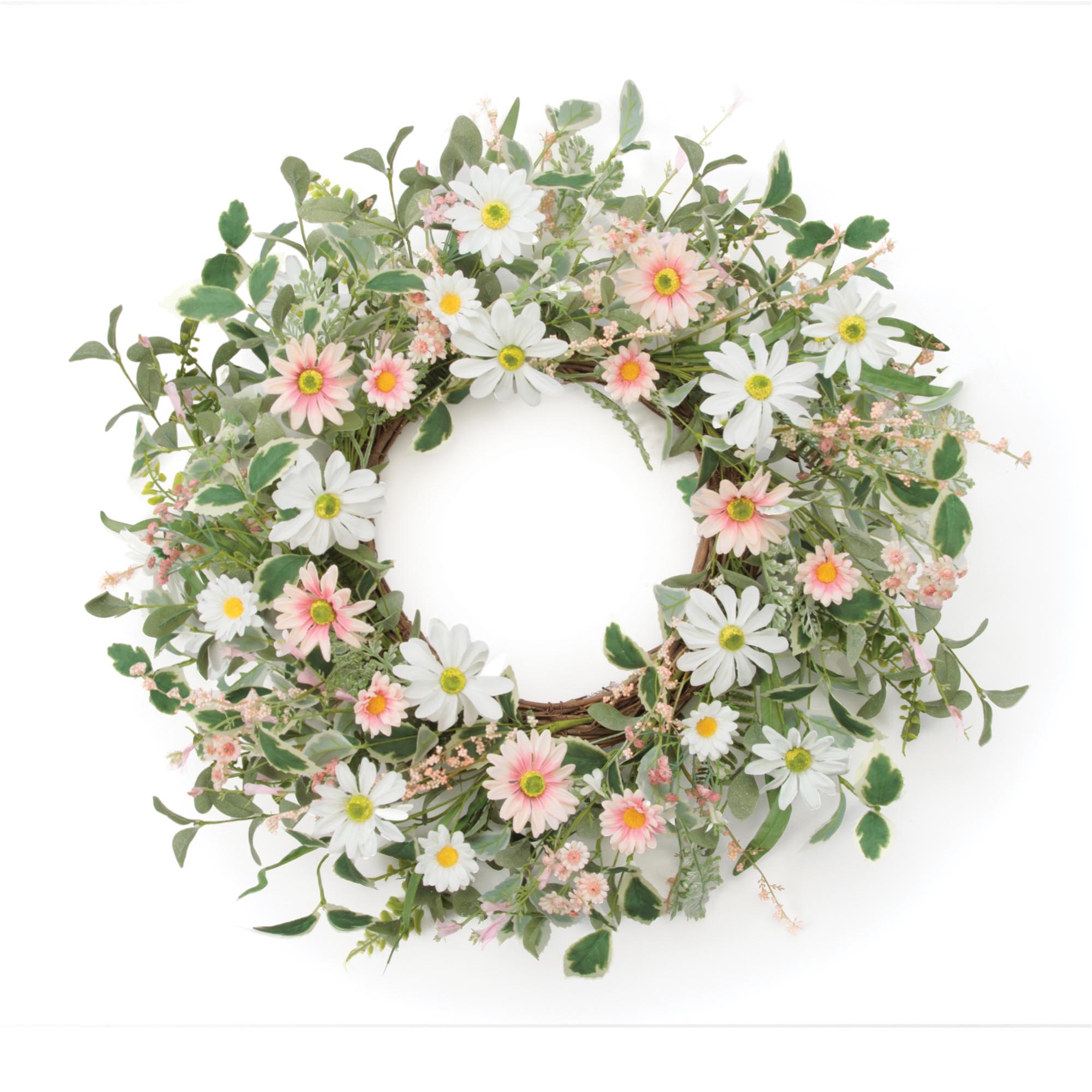 Mixed Daisy Wreath 22" 
