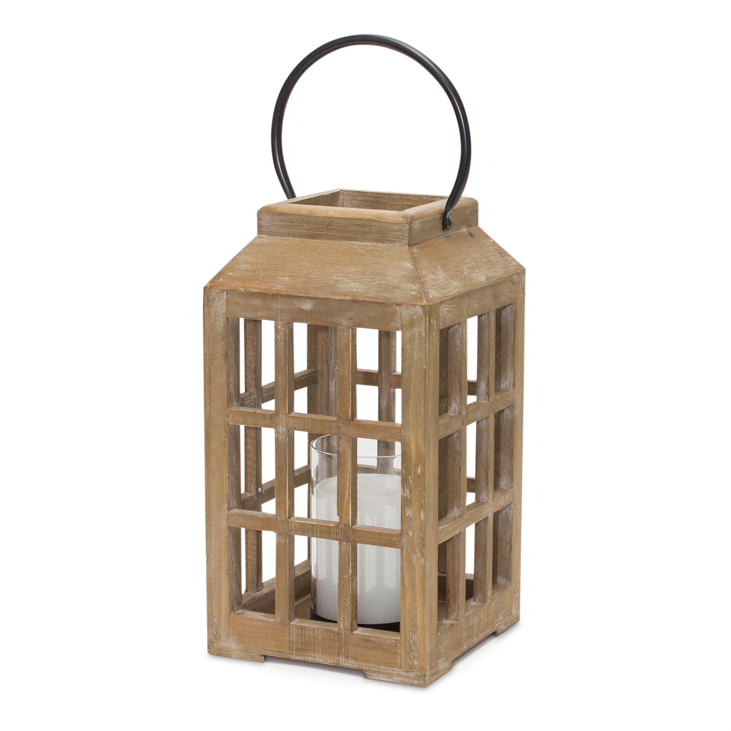 Wood Lantern with Handle