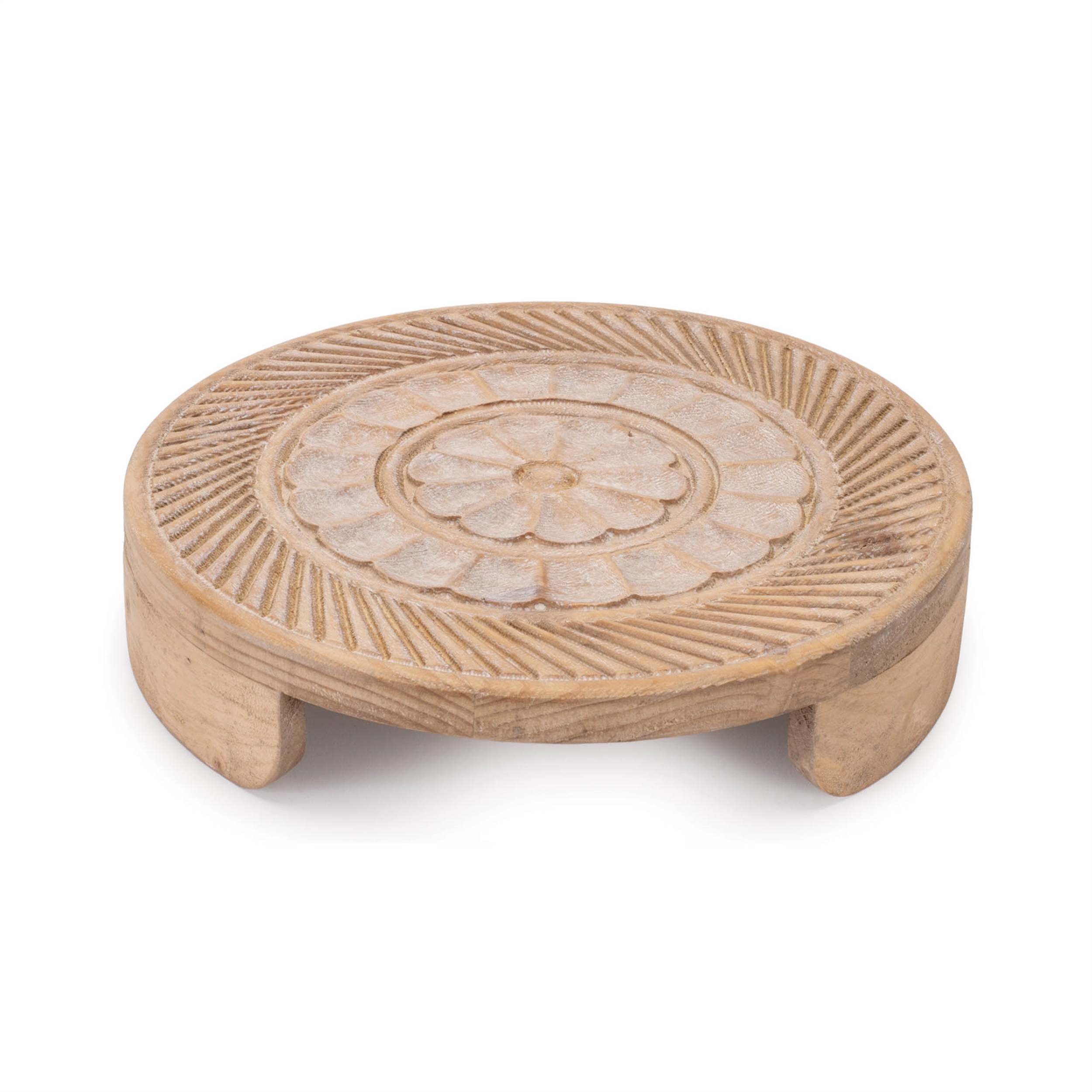 Carved Wood Riser � 11.5" Diameter