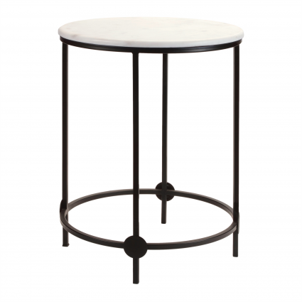 Iron & Marble Accent Table � Small