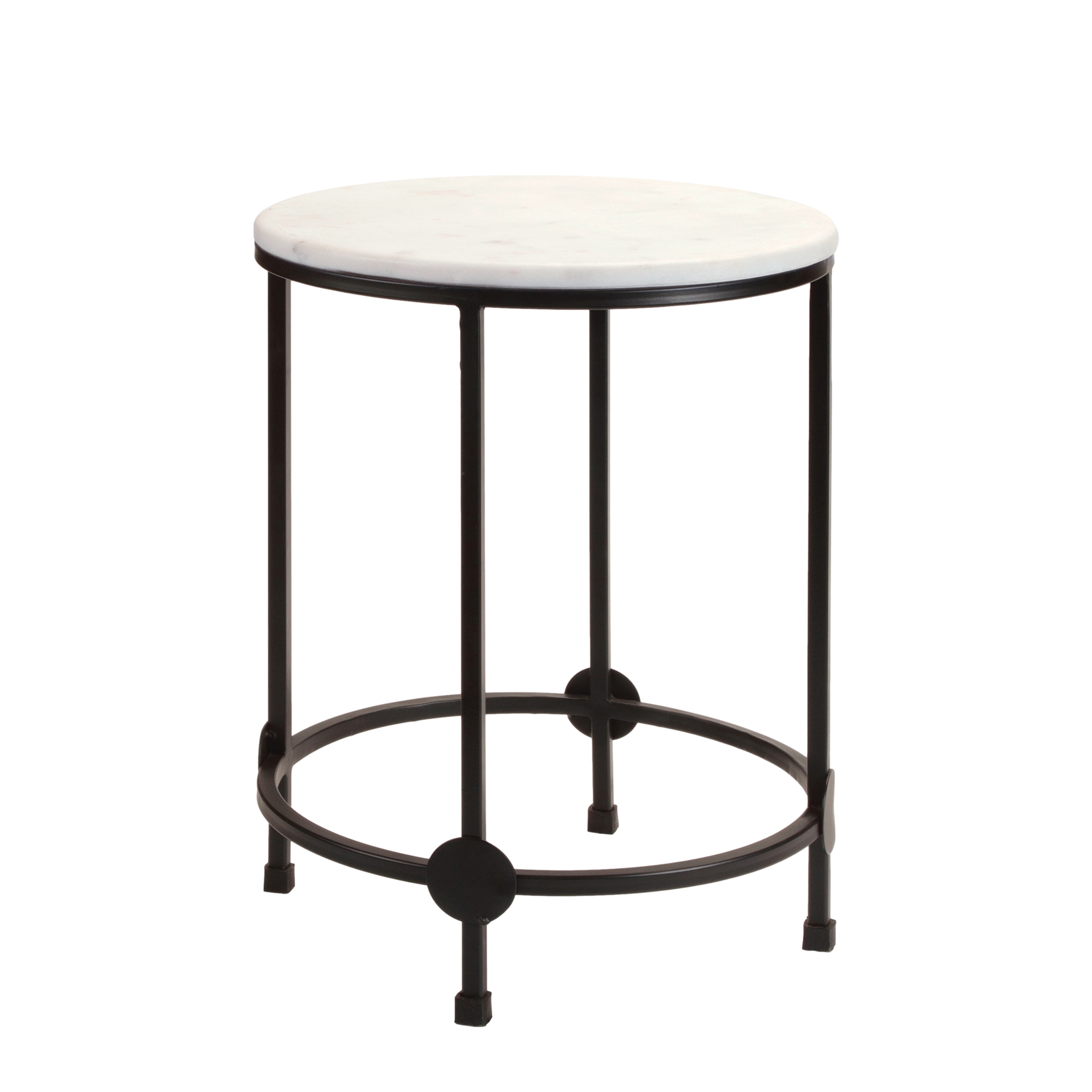 Iron & Marble Accent Table � Large