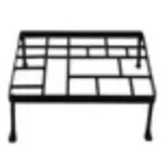 Black Mondrian Square Plant Riser 12"