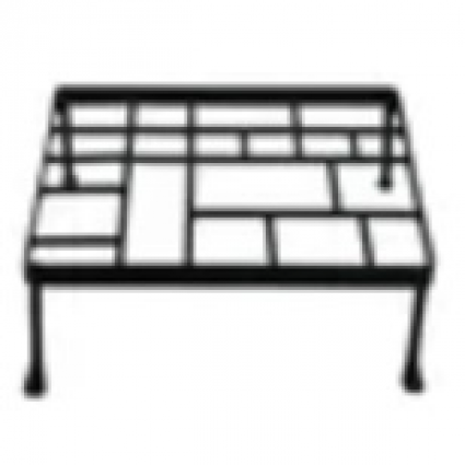 Black Mondrian Square Plant Riser 12"