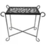 One Tier Peacock Stand Bronze 26"