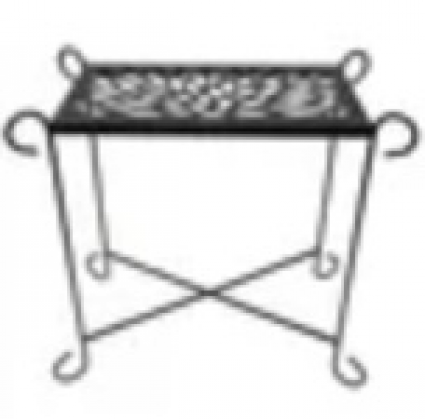 One Tier Peacock Stand Bronze 26"