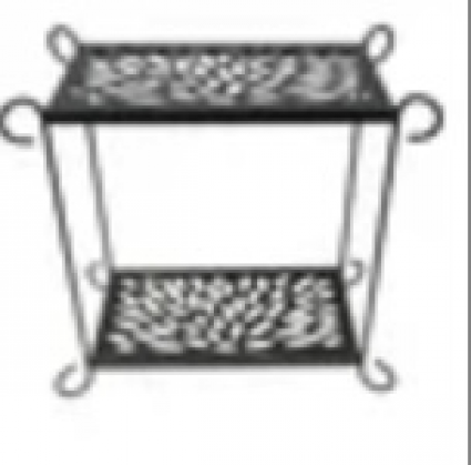 Two Tier Peacock Stand Bronze 30"