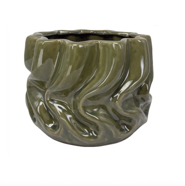 Temblor Planter Deep Moss 7"