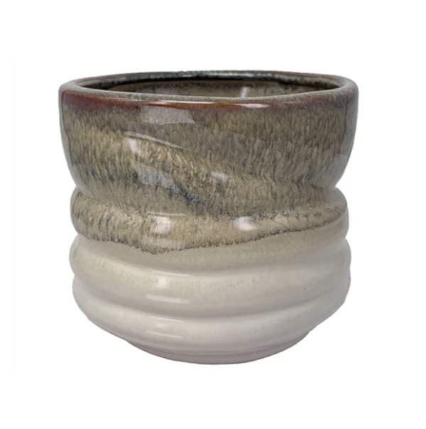Sandral Planter Carmel with Cream 7"