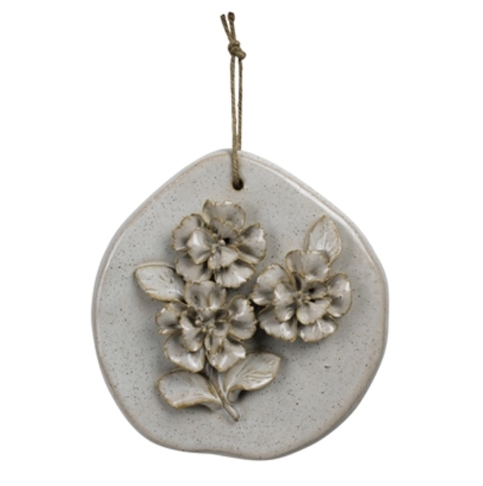 Ceramic Floral Wall Decor 6"