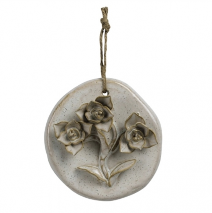 Ceramic Floral Wall Decor 5"