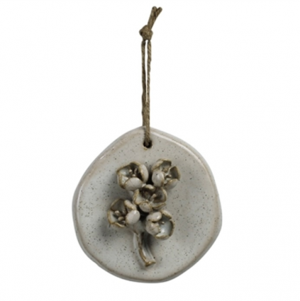 Ceramic Floral Wall Decor 4" 
