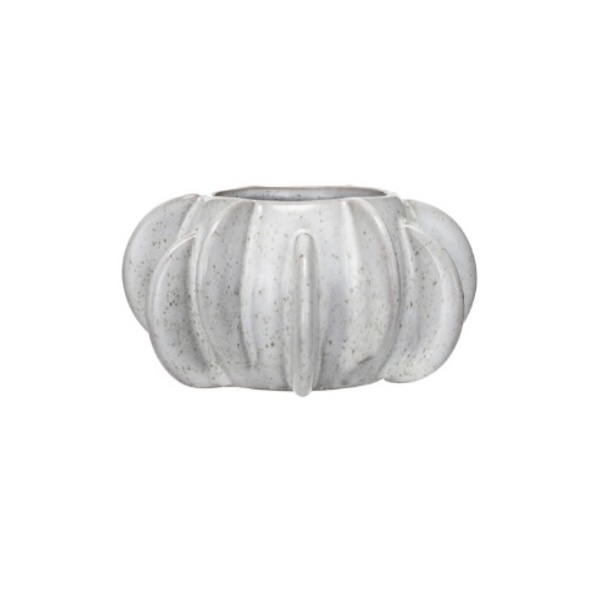 White Speckled Handmade Stoneware Planter