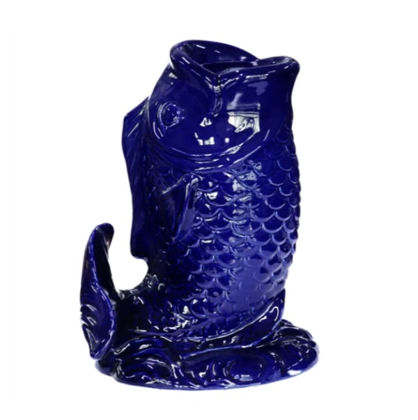 Blue Carp Fountain 13"H