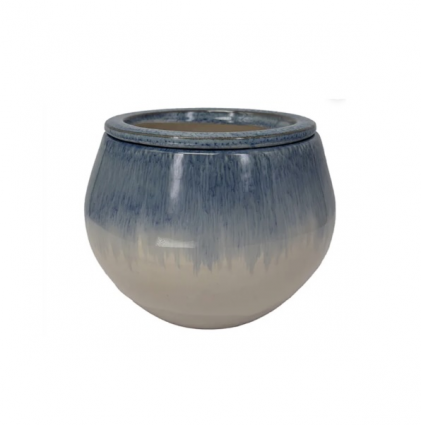 Sahara Self-Watering Pot � Cotton & Skyfall 8"