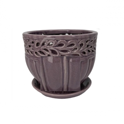 Lace Ring Orchid Pot � Lavender 5"