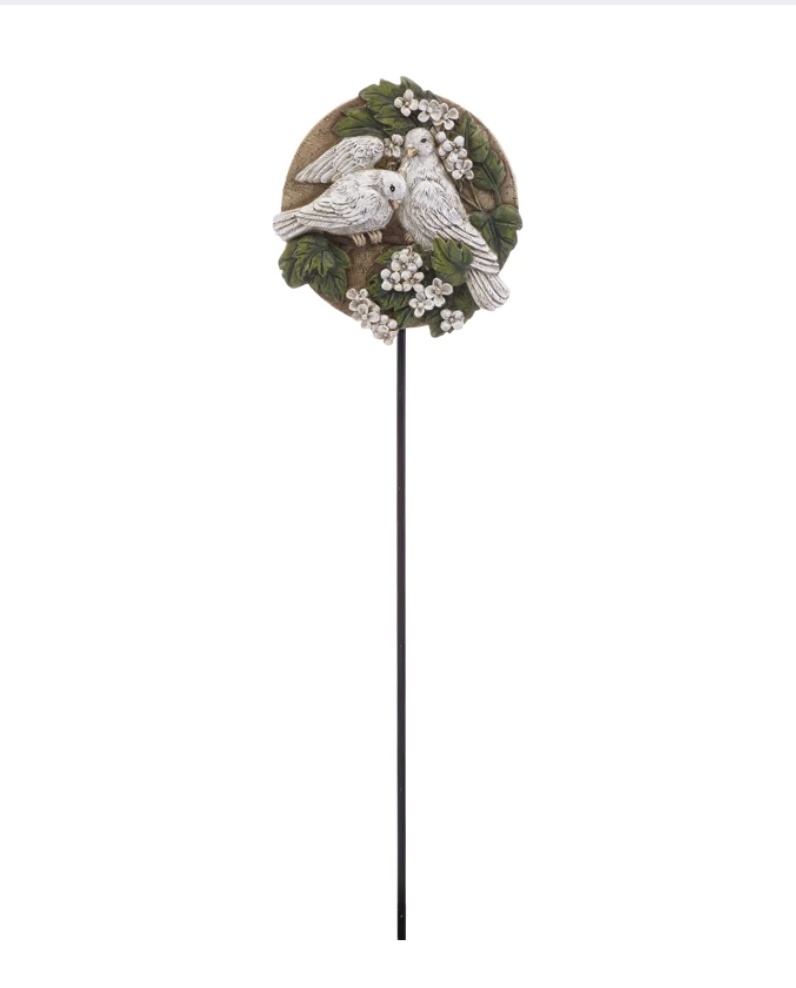 Doves/Flower Stake 18"