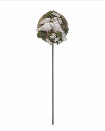 Doves/Flower Stake 18"