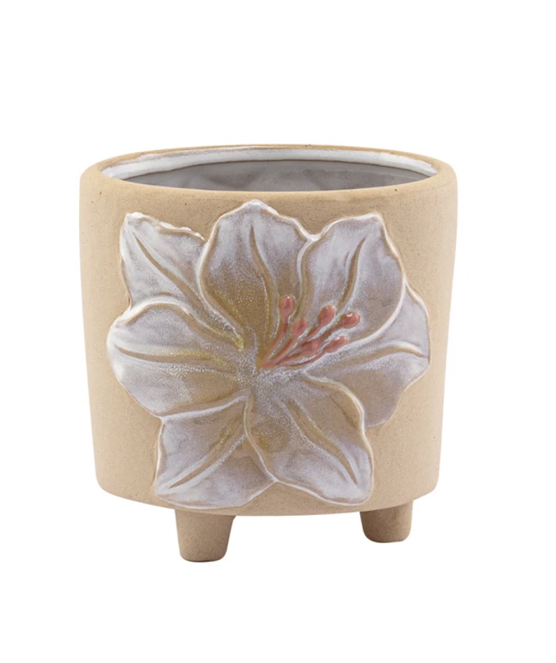 Yellow Hibiscus Planter 4.75"