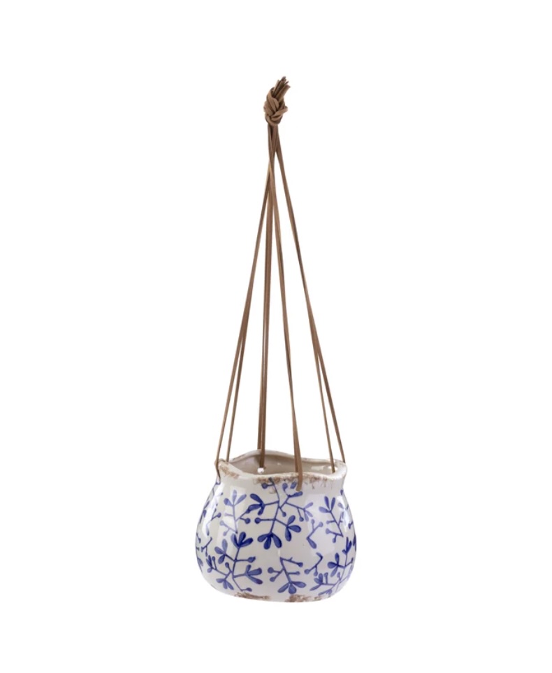 Blue & White Hanging Planter 4.5"