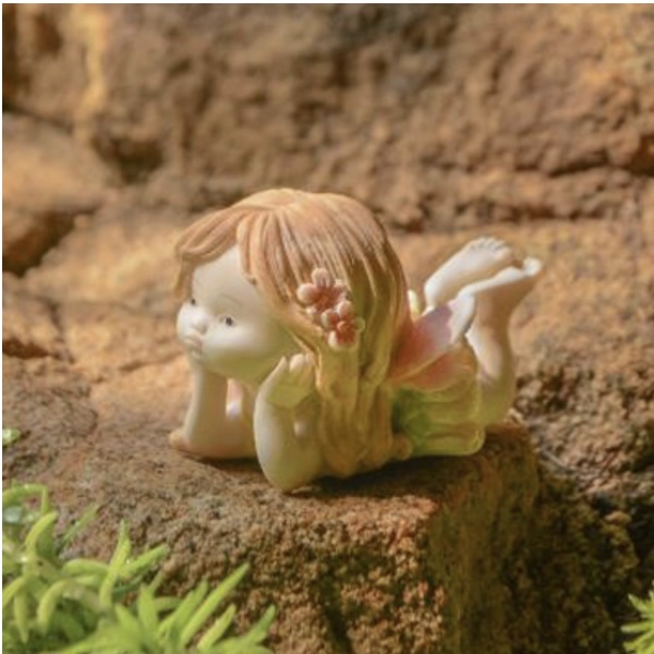 Little Fairy Daydreaming Fairy Garden Figurine