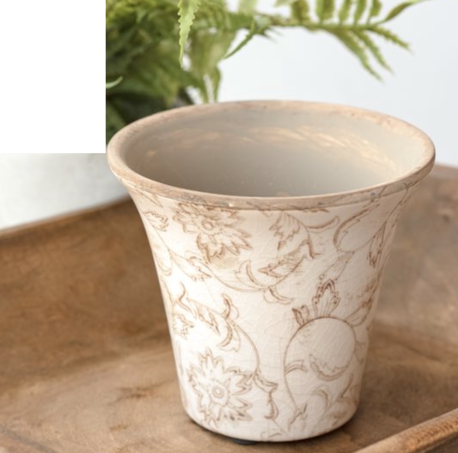 Beige Heirloom Planter 4.3"