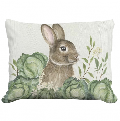 Rabbit and Cabbages 19" X 24" 