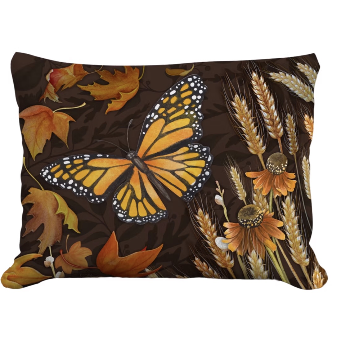 Fall Butterfly Pillow 19 X 24 