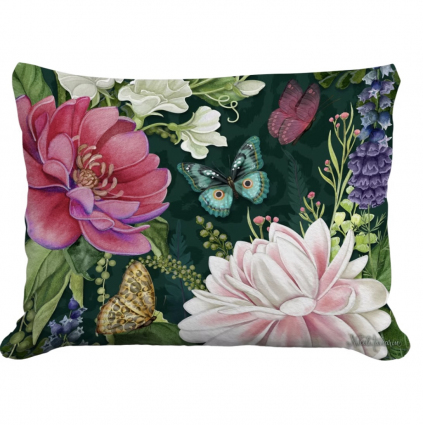 Mystical Garden Flowers Pillow 19 X 24 
